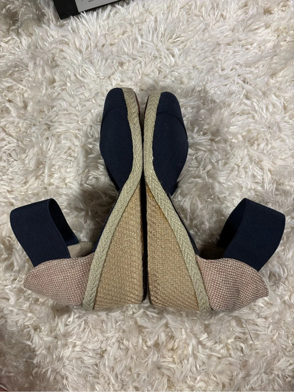 Ralph Lauren Charla Navy Canvas Women's Sandals-6.5